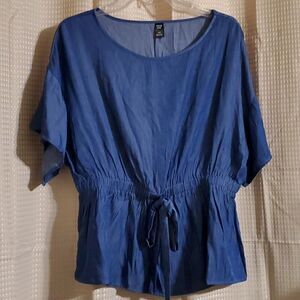 SHEIN CURVE BLOUSE 2XL BLUE
